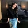 Cárdigan de Cachemir Tejido con Cuello Redondo para Mujer, Top Corto Holgado de Color Puro como Capa Base y Chaqueta Cardigan a Capas