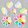 Grampo Rosto Sorridente Materiais Infantis Girassol Nuvem Coração Feito à Mão Acessórios de Cabelo para Bebê Charms de Sapato DIY