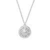 Collar Colgante de Plata 990 Dios de la Riqueza Ocho Tesoros Paz y Seguridad Regalo de Cumpleaños para Hombres y Mujeres Cadena para Clavícula Dz105