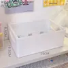 Caja de Almacenamiento Plegable para Escritorio de Dormitorio Estudiantil Cesta de Almacenamiento para Cosméticos Femeninos Papelería Colocación Plástico Cesta Pequeña