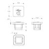 Protección de sublimación ESSENTRA Interfaz USB antipolvo CP-USB-B Tapón de orificio de interfaz de silicona negra