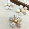 Broche Nuevo de Flor de Perla Barroca Natural Retro, Broche de Nicho de Alta Gama Anti-Exposición, Ramillete de Campanilla