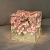 Regalo de Cumpleaños para Niña Mar de Flores Cubo de Rubik Tulipán Luz de Noche Bolsa de Materiales Hechos a Mano DIY Juguetes Pequeños Creativos