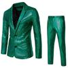 Terno Masculino com Lantejoulas e Bronzeamento Disco cos Festa Palco Boate Brilhante Cool Terno de Performance terno