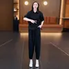 Conjunto Fashion de Manga Curta para Mulheres 2026 Verão Novo Estilo Elegante Solto Emagrecedor Camisa Calça Reta Conjunto Casual de Duas Peças