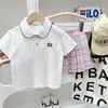 Camiseta de Manga Corta para Niña 2026 Nuevo Estilo Delgado de Verano Top con Letras para Niños Camisa Polo Casual de Punto para Niños
