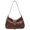 Bolso nuevo estilo transfronterizo 2026, bolso cruzado de color liso, moderno y minimalista, bolso de motocicleta plisado de gran capacidad, bolso de hombro, bolso para mujer