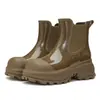 Zapatos de lluvia de moda transfronterizos para mujer, tipo Chelsea, con suela gruesa, cómodos, combinan con todo, zapatos de agua antideslizantes, zapatos de goma para cocina, zapatos para lavado de autos
