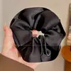 Goma de pelo scrunchie extragrande estilo coreano para mujer, Goma para el pelo de alta gama, Estilo perezoso, Suave accesorio para el pelo de lazo, Banda elástica para el pelo