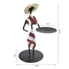 Portavelas de Hierro Vintage Adorno Pequeño Creativo para el Hogar Estilo Europeo Romántico Portavelas Sombrero de Paja Pastoral Soporte de Velas Transfronterizo