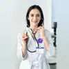 Porta Credencial Retráctil Flor de Hibisco Colorida Brillante Portafoto de Identificación Médica Carrete de Insignia Acrílico de Fácil Extracción Portanombre para Trabajo