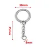 Llavero de Acero Inoxidable, Colgante de Llavero Engrosado y Endurecido, Accesorios para Llaveros DIY Hechos a Mano