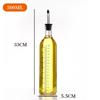 Botella cuadrada de vidrio verde oscuro para aceite 500ml Botella marrón para aceite de oliva botella para salsa de soya vinagre traje olla de vidrio para aceite fabricante