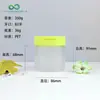 En Stock 200-350ml Discos de Algodón con Ácido Salicílico Botella de Boca Ancha Tapa Flip-Top para Mascotas con Clip Contenedor de Discos de Algodón para Desmaquillante