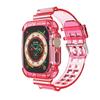 Pulseira aplicável para applewatch9 Pulseira transparente glaciar da Apple iwatch8 pulseira transparente para smartwatch S9