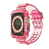 Adequado para capa protetora iwatch9 Apple Pulseira de relógio transparente Glacier apple watch8/7/6/5
