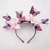 Amazon Cross-border Faixa de Cabelo Borboleta Anel de Cabelo Acessório de Cabeça Super Imortal Mori Imortal Noiva Faixa de Cabelo Casamento Grampo de Cabelo Borboleta