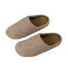 26 Novas Pantufas de Algodão Femininas Outono Inverno Casa Chão Silenciosas Internas Externas Comércio Exterior Confortáveis Cor Sólida Casal Pantufas Leves