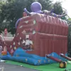 Parque de Juegos Inflable Comercial Grande, Parque de Diversiones para Niños con Instalaciones de Juego Multifuncionales, Base Antideslizante de PVC para Uso en Interiores