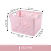 Cesta de almacenamiento de plástico, caja de almacenamiento de bocadillos para escritorio, estante de almacenamiento, cesta de almacenamiento, cesta de almacenamiento rectangular, cesta de baño