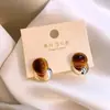 Brincos Argola Estilo Doce Fresco Maillard 2025 Novos Brincos Redondos Simples Brincos Círculo Celebridade da Internet Personalidade