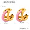 Aço titânio banhado 18k ouro óleo gota C - brincos coreanos fresco moda brincos temperamento brincos Coringa atacado feminino