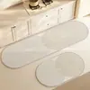 Alfombra absorbente y antideslizante simple estilo wabi-sabi para el hogar, alfombra de piso fácil de mantener para restaurante y cocina, absorbe agua y aceite