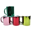 *Nuevo 0022* 8*9.5cm 330ml *Serie Galvanizada*Taza de Café de Color Creativo*Taza de Cerámica Personalizada