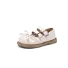 Zapatos de Cuero para Niñas 2025 Nuevo Otoño Estilo Coreano Zapatos Plateados de Princesa Mocasines Dulces de Moda para Niños Pequeños