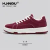 Zapatos de Lona Rojos Global Wine para Hombre 2026 Primavera Nuevas Zapatillas Casuales Tendencia de Nicho Deportivas Retro que Aumentan la Altura