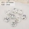 Accesorios de material para collar y pulsera hechos a mano DIY, flor cuadrada de oso lindo de cerámica en blanco y negro, garra de gato, cuentas, todo a juego