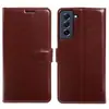 Capa de Couro para Celular Flip Samsung S24/S23/S22/S21 FE Padrão Cavalo Louco Porta-Cartões Suporte Capa Protetora