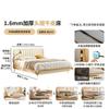 Lujo Ligero Normcore Arte en Cuero Cama Suave Dormitorio Principal Cama Doble Princesa 1.8m 1.5 Simple Moderna Escandinava Cama de Cuero de Primera Capa