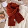 Bufanda de color liso para mujer, chal de cachemira de imitación gruesa de invierno, estilo coreano, cálida, popular en Internet, combina con todo, 2024