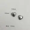 Superficie Lisa Pequeño Corazón de Melocotón Suministros de Fábrica Nuevo Corazón de Melocotón con Forma de Corazón DIY Material de Acero Inoxidable Accesorios Colgantes Pendientes Collares