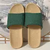 Zapatillas Nuevas de Lino para Mujer, Uso en Casa en Verano para Parejas, Sandalias y Zapatillas Suaves Antideslizantes de Suela Blanda para el Hogar para Hombres