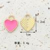Accesorios de joyería DIY, colgante de aleación de aceite en forma de gota, flor de cinco pétalos, lápiz labial de amor, collar, pulsera, colgante, llavero