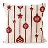 Funda de Almohada Navideña Árbol de Navidad Rojo Copo de Nieve Estampada Funda de Almohada Decorativa para Sofá Navideño Venta al por Mayor