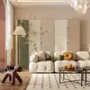 Biombo con Estilo Vintage, Plegable y Móvil, Adecuado para Sala de Estar, Uso Doméstico, Estilo Crema, Dormitorio, Hotel