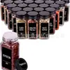 Juego de Botellas Cuadradas para Especias de 4 oz de Amazon con Tapa de Aluminio Negra, Frascos de Vidrio para Condimentos de Cocina para el Hogar