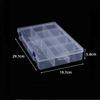 Caja de Almacenamiento de Plástico Transparente Desmontable de 10 Compartimentos para Joyería, Papelería, Equipo de Pesca, Tornillos, Herramientas de Ferretería, Tarjetas, Bloques de Construcción al por Mayor