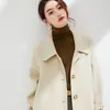 Abrigo de Lana de Doble Cara para Mujer en Otoño e Invierno Nuevo Abrigo de Lana para Personas Bajas Abrigo de Lana de Doble Cara de Longitud Media para Invierno