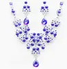 Fábrica Huailang Yiwu traje de joyería para novia collar de mariposa con gota grande pendientes traje de joyería de boda accesorios de velo de boda
