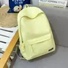 Mochila de Moda Nueva de Verano 2026 para Estudiantes Universitarios, Bolso Escolar de Color Sólido, Mochila Personalizada Estilo Harajuku de Secundaria de Gran Capacidad