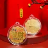 Nuevas Pegatinas para Teléfono de Oro Puro 999 con Texto Colorido, Pegatinas Naranjas "Pensamientos Deseosos", Llavero Regalo "Libre de Problemas de Bayas"