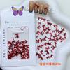 Cor oca unhas arco jóias preto e branco gato gravata borboleta resina diy armadura acessórios arco vermelho