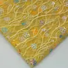 Tela Bordada con Lentejuelas Geométricas de Rombo y Malla de 3 mm en Stock del Fabricante para Vestidos, Qipao y Disfraces de Escenario
