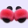 Chinelo de pele de raposa sintética quente de venda no exterior AliExpress chinelos de pele femininos chinelos de casa de pele artificial
