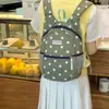 Mochila universitaria ligera de gran capacidad, estilo coreano de nicho, elegante, modelo nuevo 2026, estilo diario de lunares para mujer