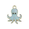 Série Azul Lago Misturado Gota de Óleo Liga Flor Margarida Acessórios Pulseira DIY Colar Pingentes Charms Acessórios